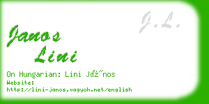 janos lini business card